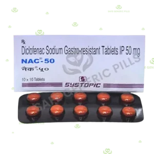 NAC 50 Tablet | Diclofenac 50mg - 50 Tablets