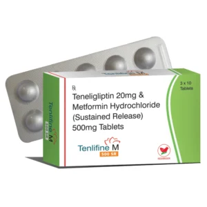 Tenlifine M 500 SR | Teneligliptin 20mg + Metformin 500mg SR - 50 Tablets