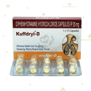 Kuffdryl D 25mg Capsule | Diphenhydramine 25mg - 50 Capsules