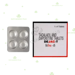 Dejac-T Tablet | Tadelafil 10mg + Dapoxetine 30mg - 160 Tablets