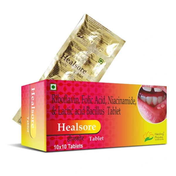 Healsore Tablet | Folic acid 1.5mg + Lactobacillus 60million pores