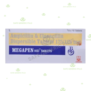 Megapen Kid Tablet 
| Ampicillin 125mg + Cloxacillin 125mg - 100 Tablets