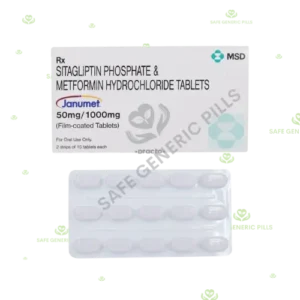 Janumet 1000mg/50mg Tablet | Sitagliptin 50mg + Metformin 1000mg - 120 Tablets