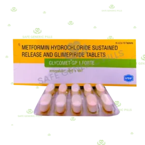 Glycomet-GP 1 Forte Tablet PR | Glimepiride 1mg + Metformin 1000mg - 50 Tablets