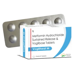 Vogliheal M | Voglibose 0.2mg + Metformin 500mg - 100 Tablets