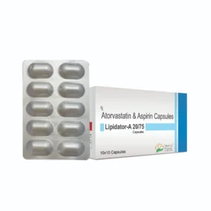 Lipidator-A 20/75 | Atorvastatin 20mg + Aspirin 75mg - 100 Tablets